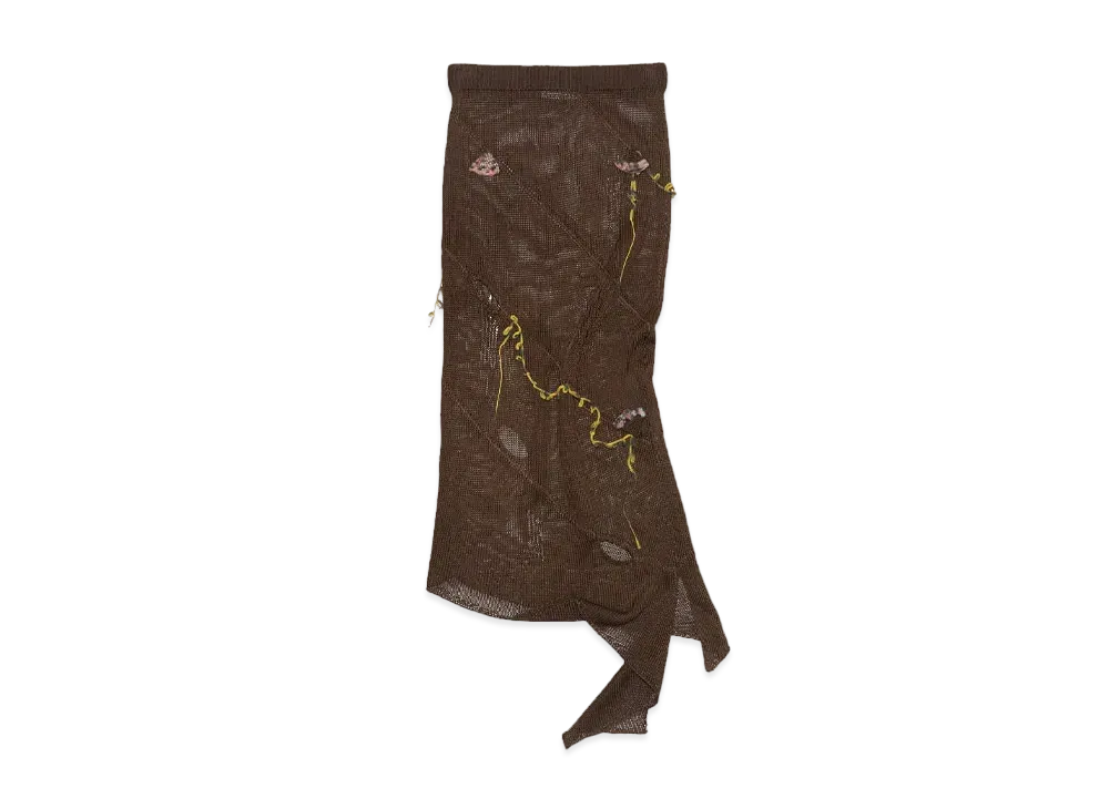 Acne Studios Crochet Flower Skirt "Chocolate Brown"