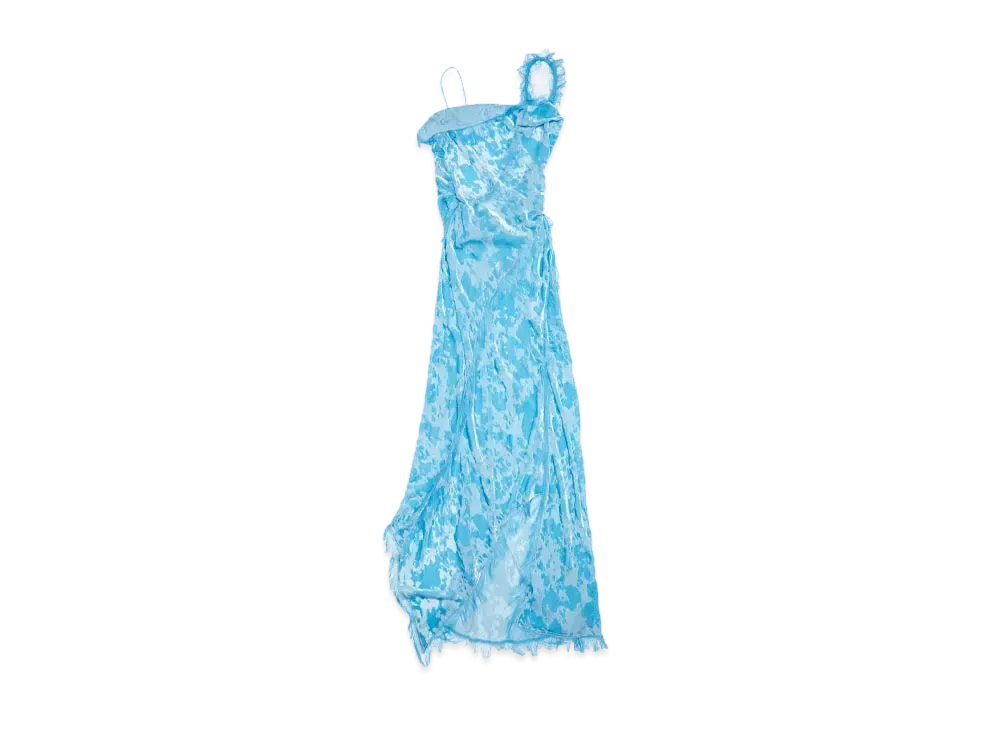 Acne Studios Draped Strap Dress "Neon Blue"