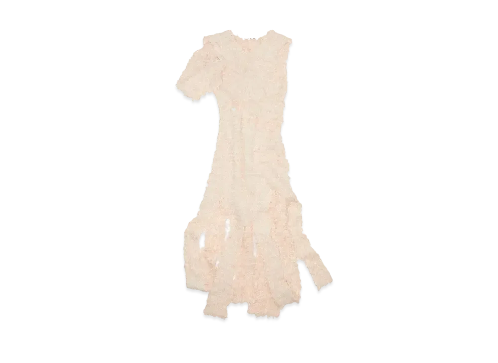 Acne Studios Wool Blend Cut Out Dress "Pale Pink"