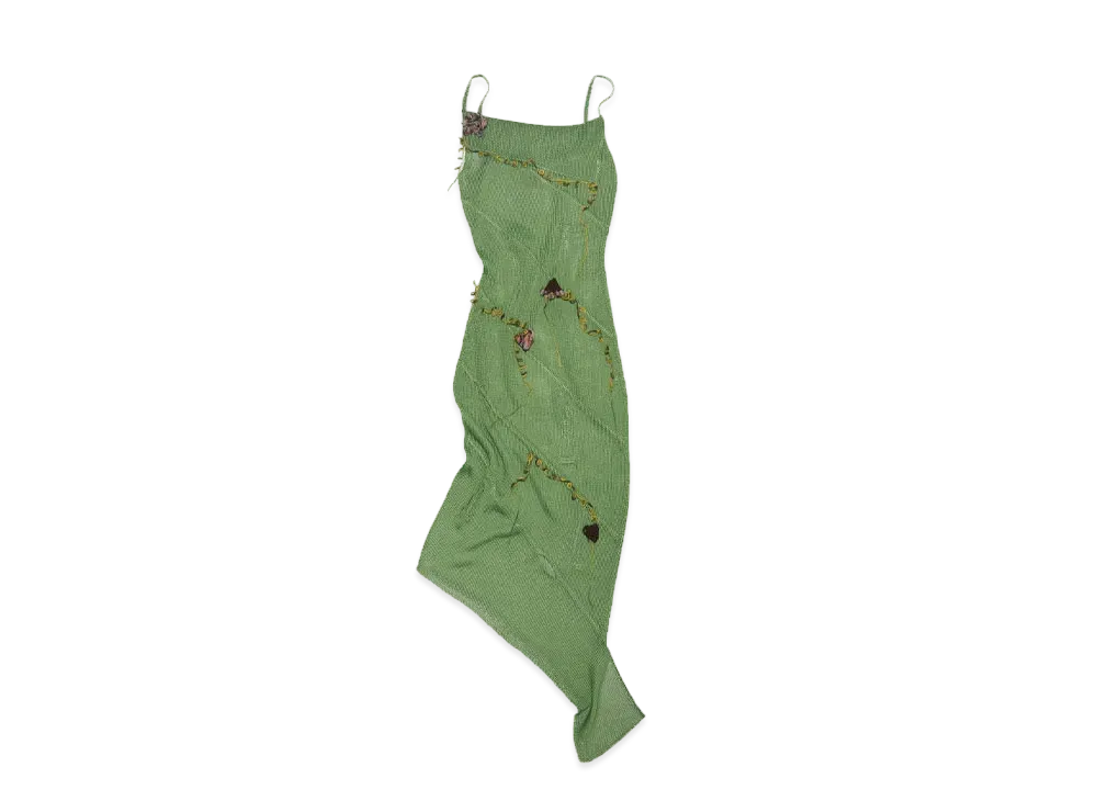 Acne Studios Crochet Strap Dress "Moss Green"