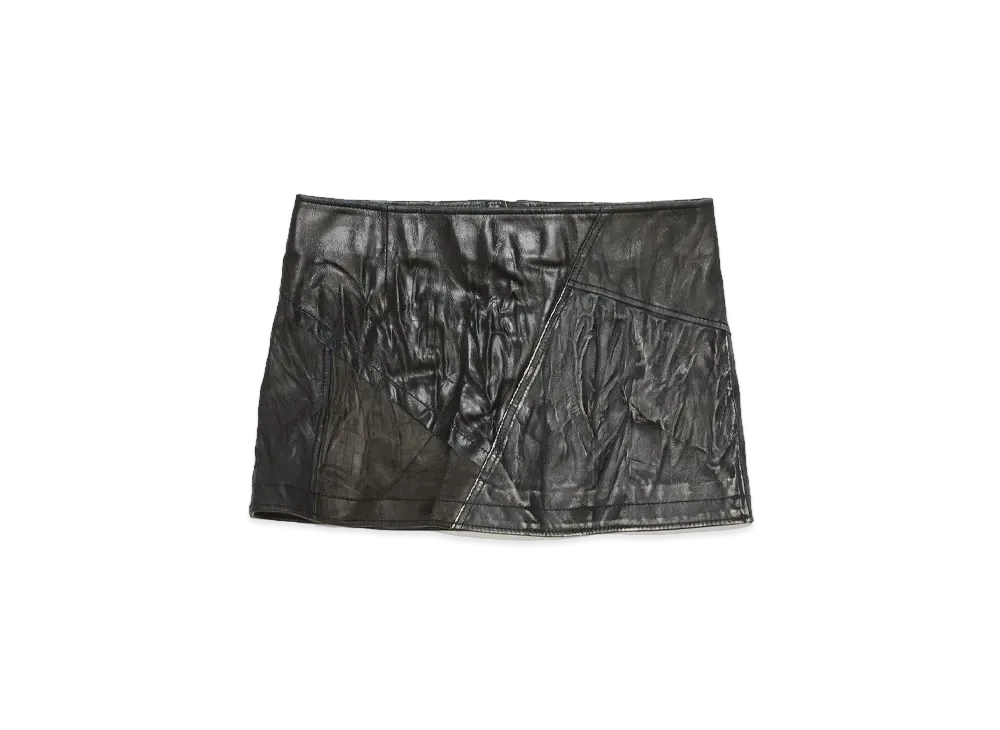 Acne Studios Leather Patchwork Skirt "Black"