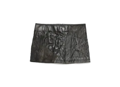 Acne Studios Leather Patchwork Skirt "Black"