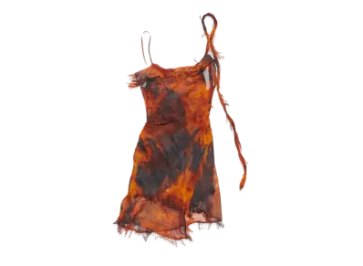 Acne Studios Draped Strap Dress "Last Orange"