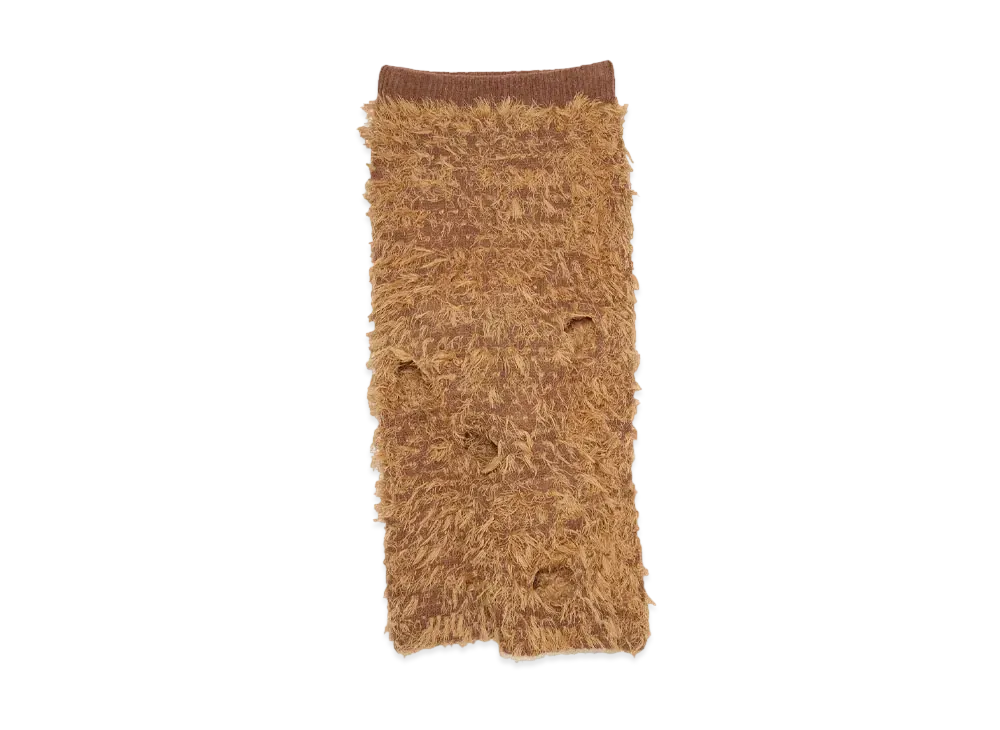 Acne Studios Wool Blend Cut-Out Skirt "Camel Brown"