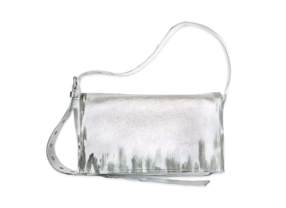 Acne Studios Leather Shoulder Bag "Silver"