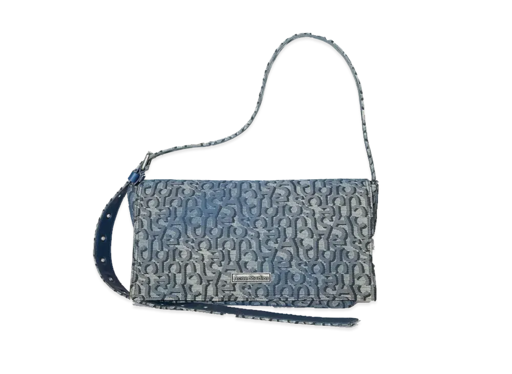 Acne Studios Monogram Shoulder Bag "Denim Blue"