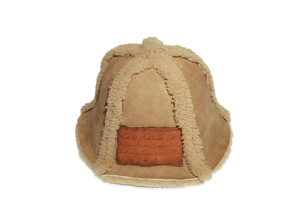 Acne Studios Shearling Bucket Hat "Camel Beige"