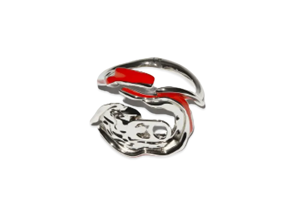 Acne Studios Crushed Can Bracelet "Red"