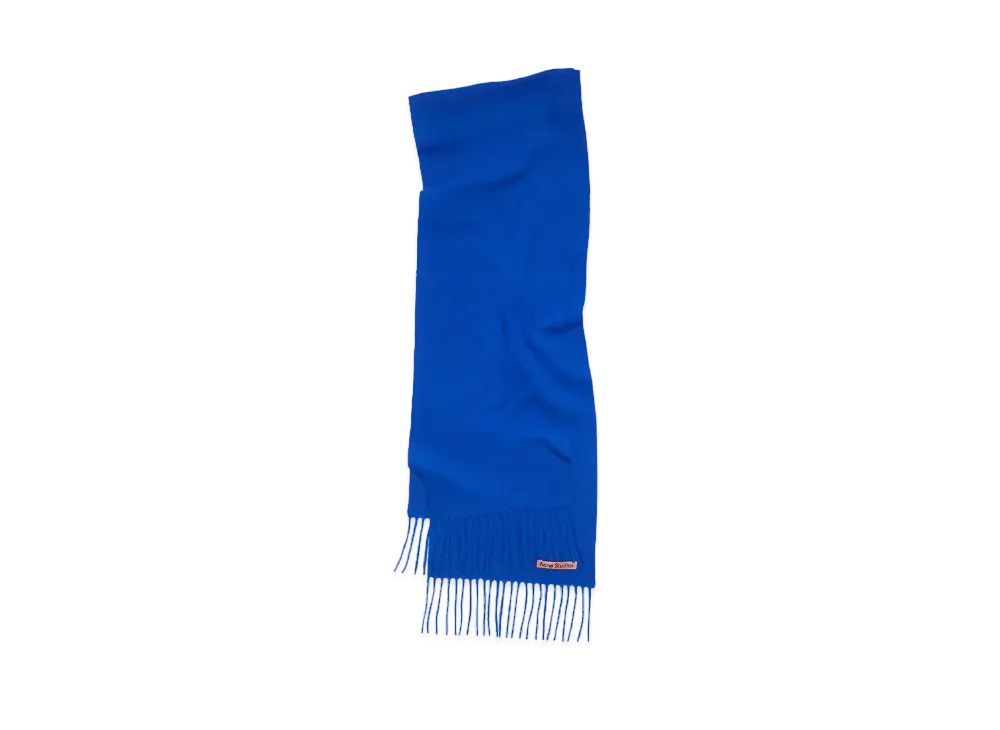 Acne Studios Fringe Wool Scarf "Royal Blue"