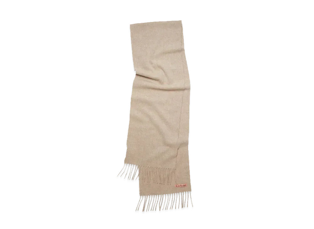 Acne Studios Fringe Wool Scarf "Oatmeal Melange"
