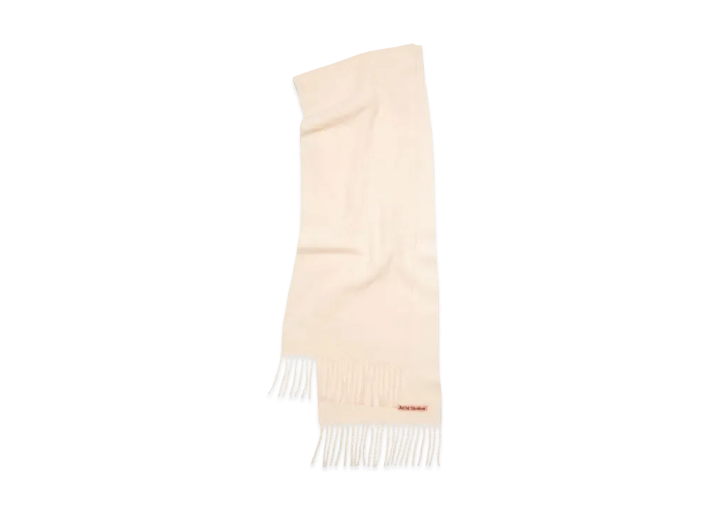 Acne Studios Fringe Wool Scarf "Warm White"