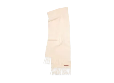 Acne Studios Fringe Wool Scarf "Warm White"