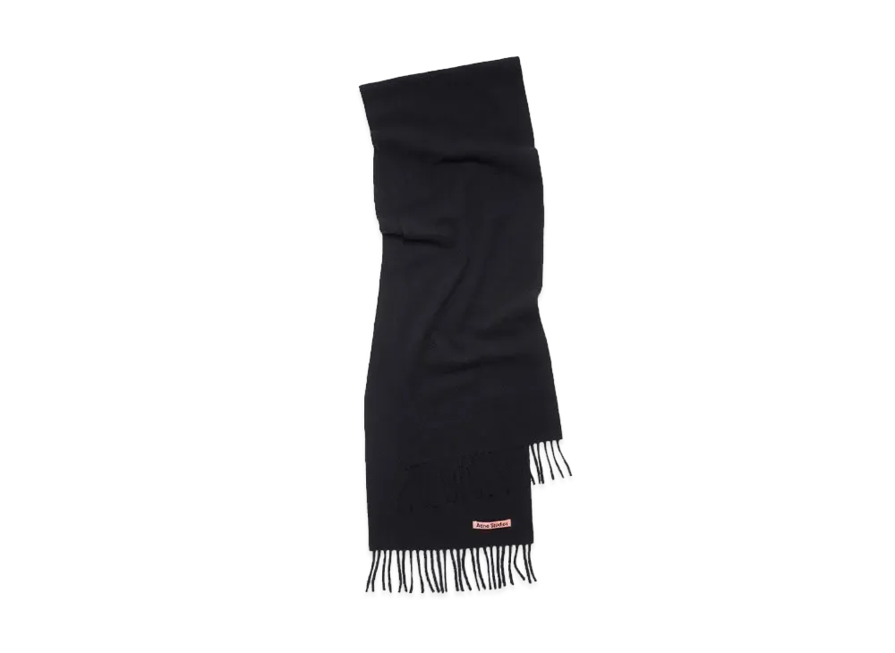 Acne Studios Fringe Wool Scarf "Black"