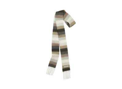 Acne Studios Wool Alpaca Fringe Scarf "Olive Green/Grey"