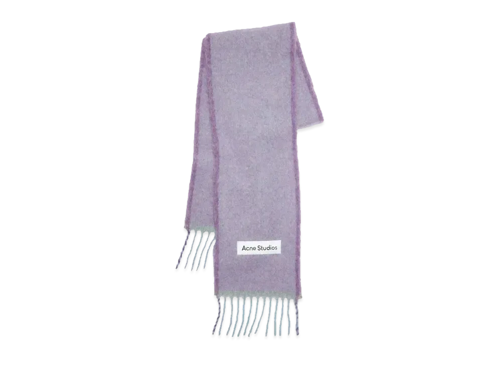 Acne Studios Mohair Wool Fringe Scarf "Lavender Purple"