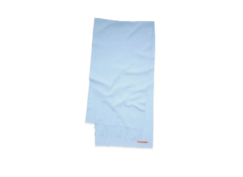 Acne Studios Fringe Wool Scarf "Light Blue"
