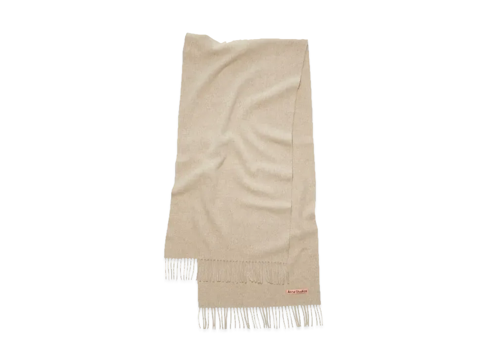 Acne Studios Fringe Wool Scarf "Oatmeal Melange"