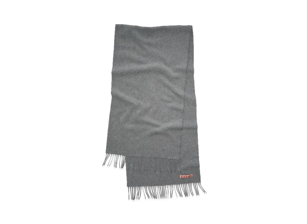 Acne Studios Fringe Wool Scarf "Gray Melange"