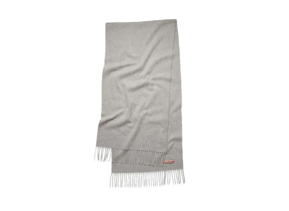 Acne Studios Fringe Wool Scarf "Light Gray Melange"