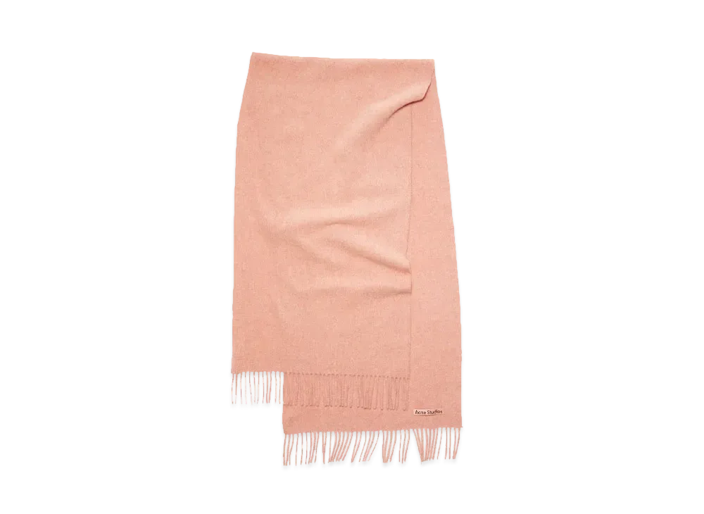 Acne Studios Fringe Wool Scarf "Rose Melange"
