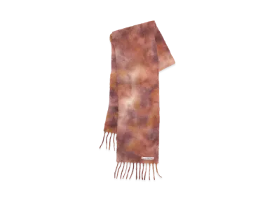 Acne Studios Wool Mohair Tie-Dye Scarf "Burgundy Red/Mauve Pink"