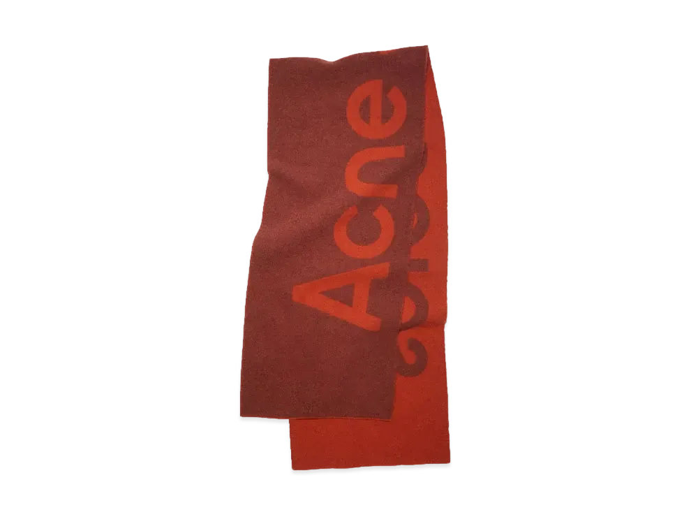 Acne Studios Logo Jacquard Scarf "Rust Brown/Rust Orange"