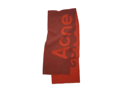 Acne Studios Logo Jacquard Scarf "Rust Brown/Rust Orange"