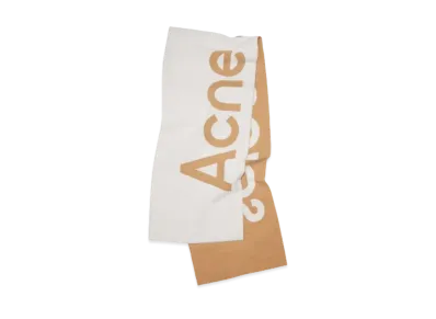 Acne Studios Logo Jacquard Scarf "Auto Beige/Camel"