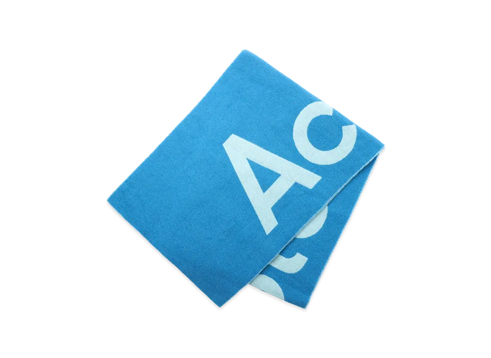 Acne Studios Logo Jacquard Scarf "Turquoiseblue/Lightblue"
