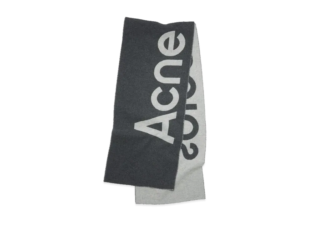 Acne Studios Logo Jacquard Scarf "Gray/Light Gray"