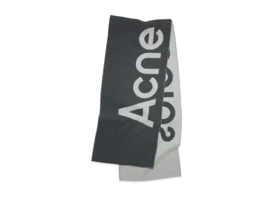 Acne Studios Logo Jacquard Scarf "Gray/Light Gray"