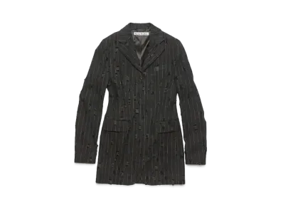 Acne Studios Distressed Single Breast Jacket "Anthracite Gray"