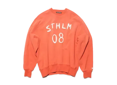 Acne Studios Patch Print Sweater Relaxed Fit "Chili Orange"