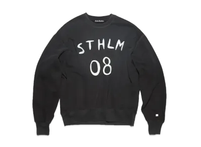 Acne Studios Patch Print Sweater Relaxed Fit "Carbon Gray"