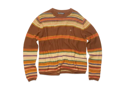 Acne Studios Crew Neck Knit Sweater "Cinnamon Brown/Multi"