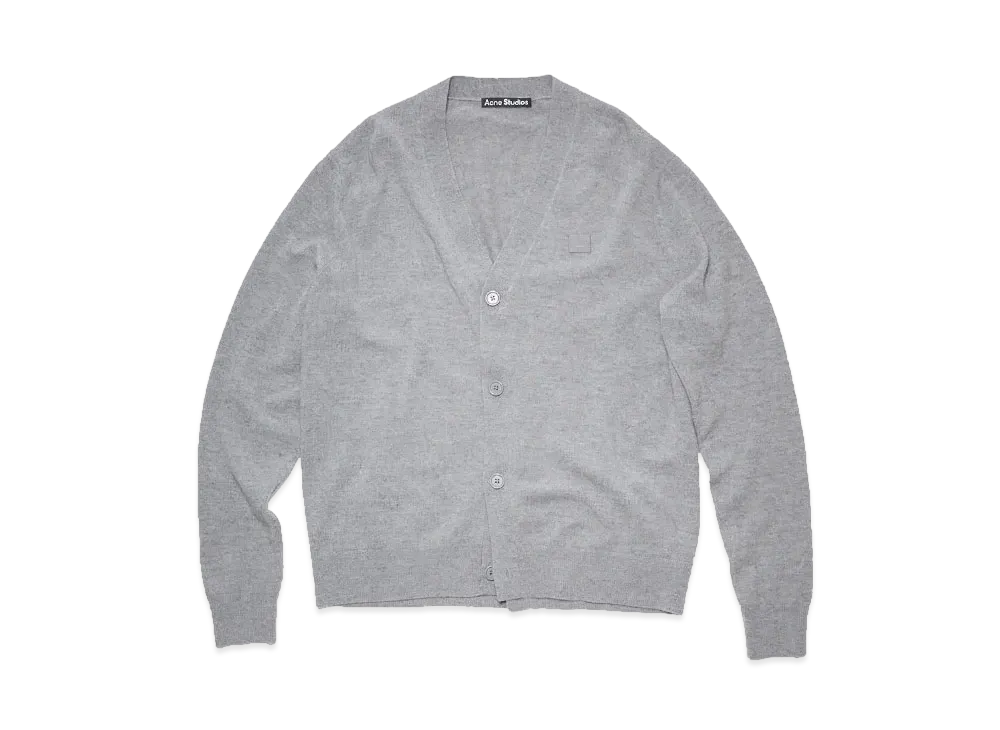 Acne Studios V Neck Cardigan "Gray Melange"
