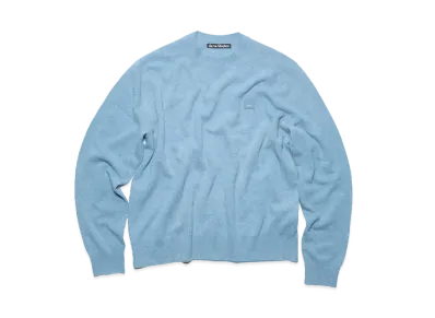 Acne Studios Crew Neck Knit Sweater "Steel Blue Melange"