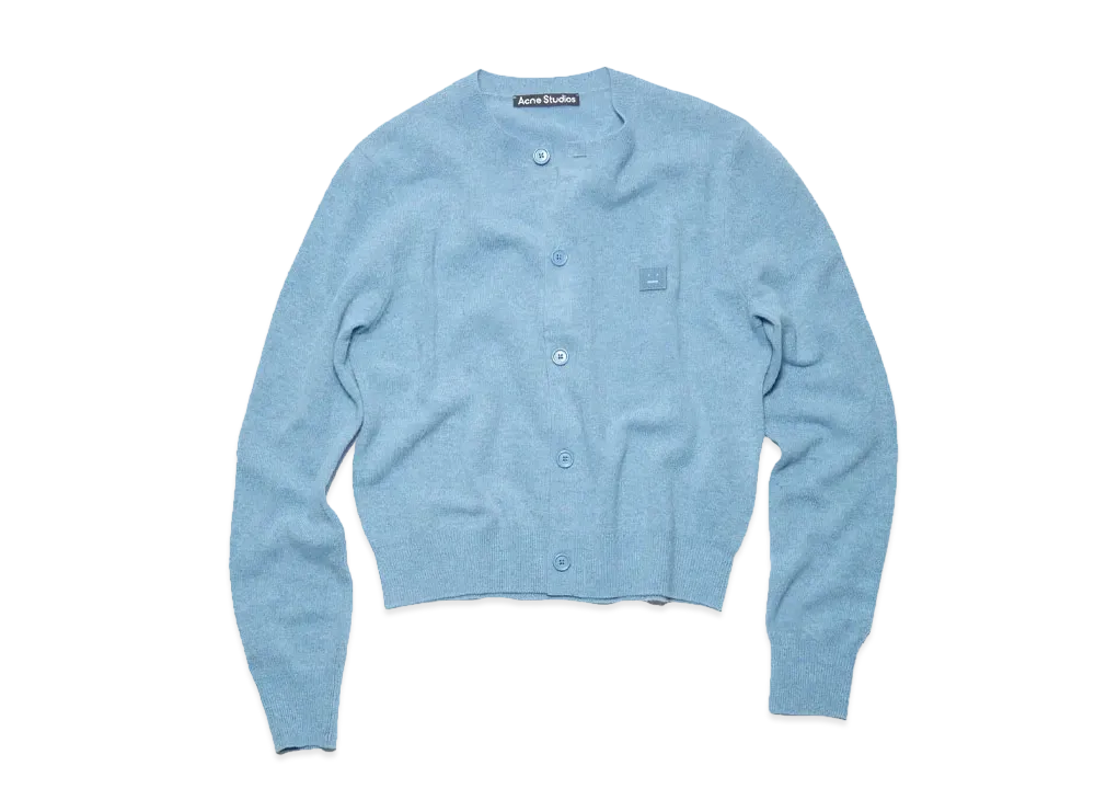 Acne Studios Crew Neck Cardigan "Steel Blue Melange"