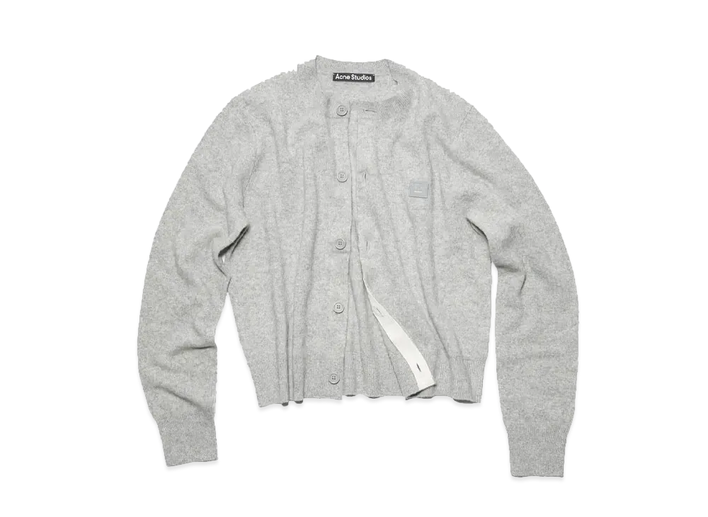 Acne Studios Crew Neck Cardigan "Light Gray Melange"