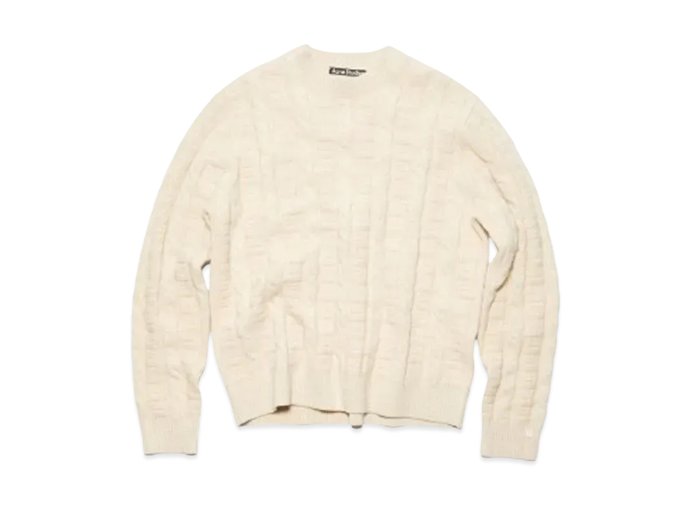Acne Studios Cable Wool Sweater "Oatmeal Melange"