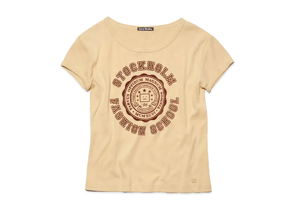 Acne Studios Logo T-Shirt "Biscuit Beige"