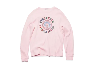 Acne Studios Printed Long Sleeve T-Shirt "Light Pink"