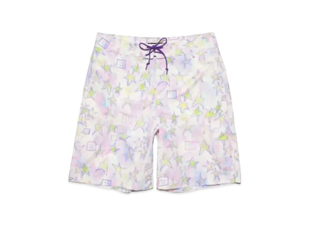 Acne Studios Printed Swim Shorts "Pale Pink/Multi"