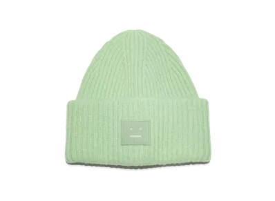 Acne Studios Large Face Logo Beanie "Spring Green"