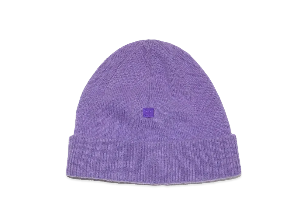 Acne Studios Micro Face Patch Beanie "Iris Purple"