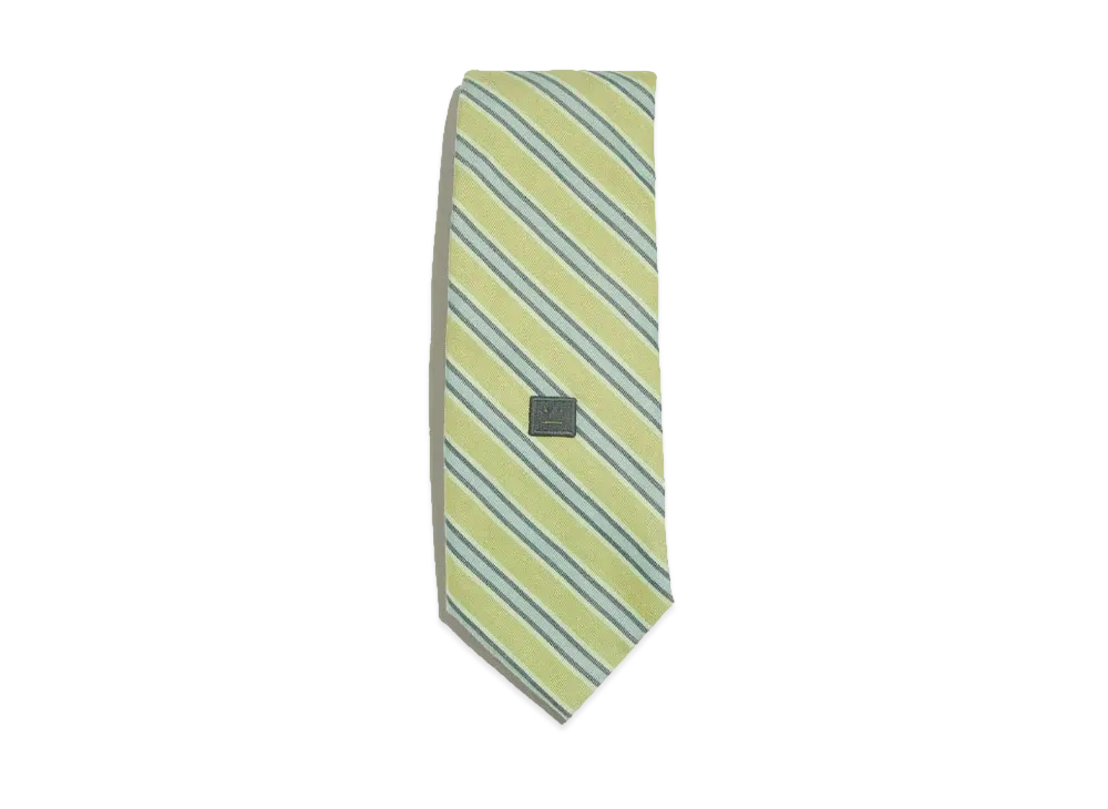 Acne Studios Micro Face Logo Tie "Bright Green/Dark Green"