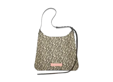 Acne Studios Monogram Pratt Shoulder Bag "Beige/Black"
