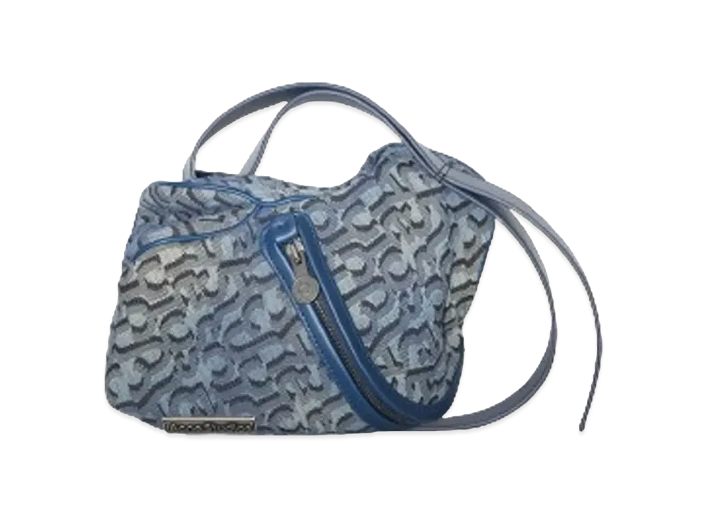 Acne Studios Monogram Mini Pouch "Denim Blue"
