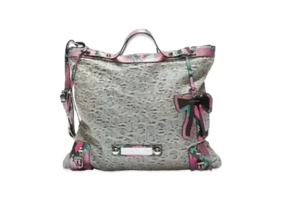 Acne Studios Monogram Tote Bag "Light Blue/Pink"