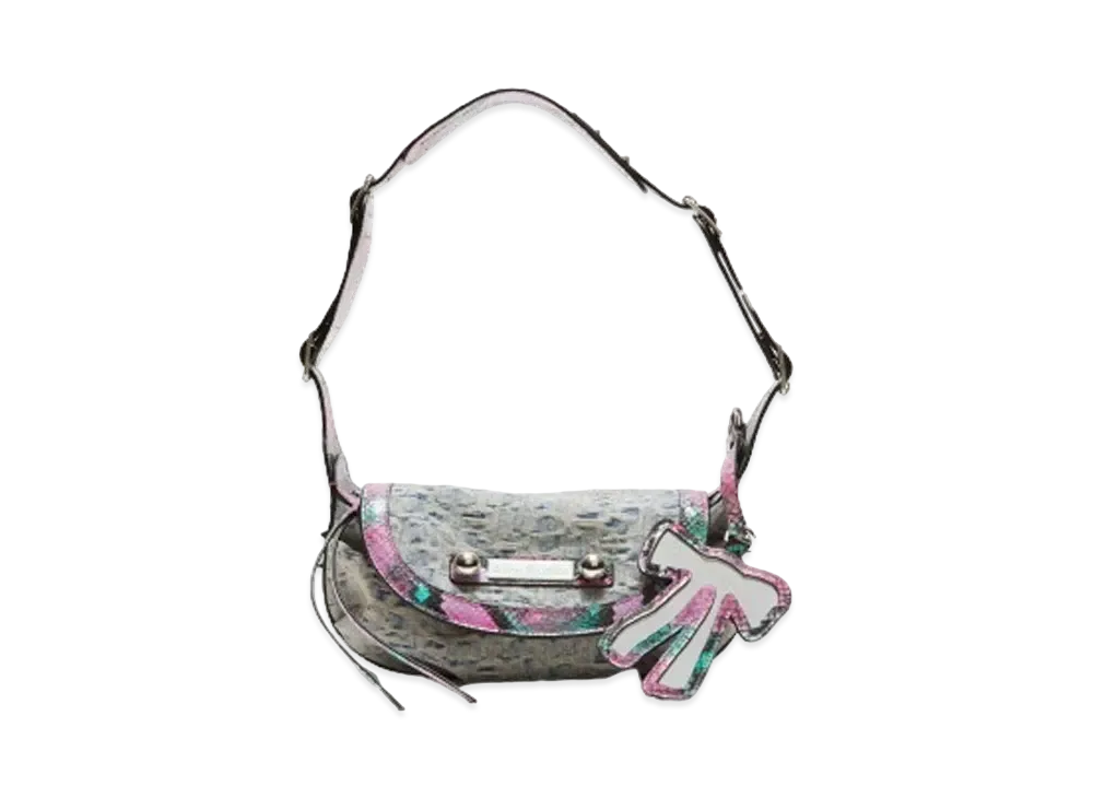 Acne Studios Monogram Shoulder Bag "Light Blue/Pink"